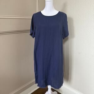 NWT Tommy Bahama Two Palms Linen T-Shirt Dress Navy Sz M Casual Summer Resort